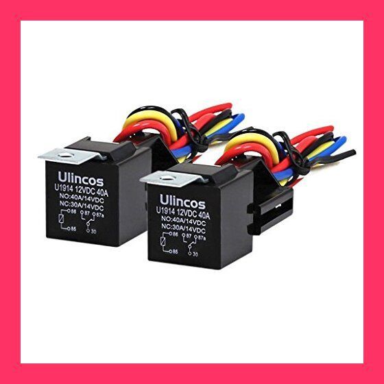 Ulincos 5極リレー U1914 DC12V車用 30/40A 1C（NO/NC） 2SQハーネス（２個セット） (5極リレー) - メルカリ