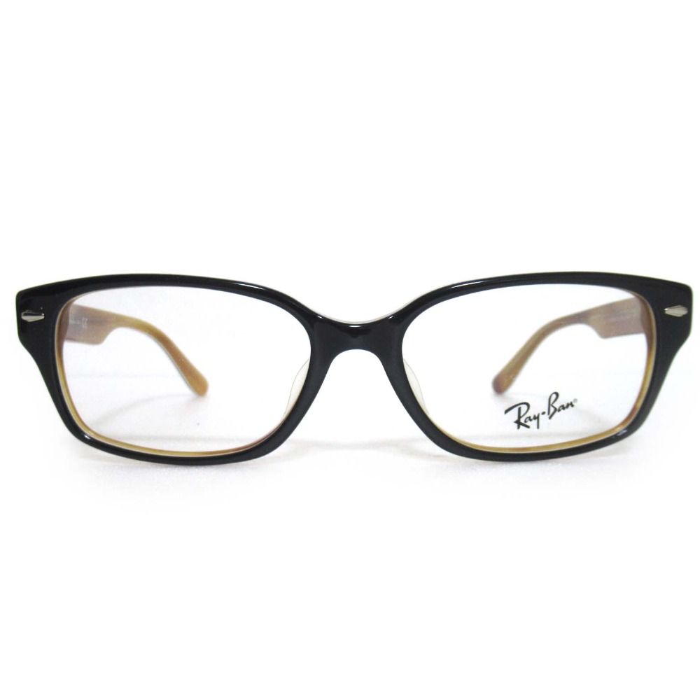♥ Ray-ban レイバン デモレンズ ウェリントン セルフレーム フルリム メガネ 眼鏡 RX5222-5019J 54□17-140 ブラック メンズ レディース 古着