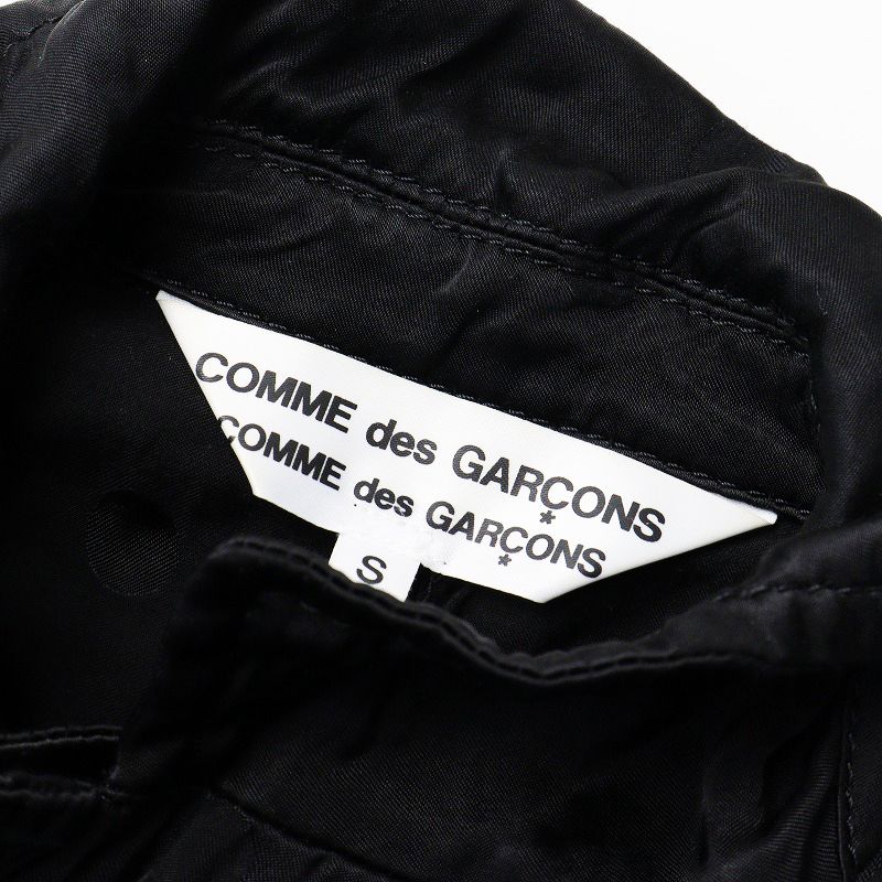 AD2014 コムコム コムデギャルソン COMME des GARCONS ドットジャガード レーヨンサテンジャケット  S/ブラック【2400014014488】 - メルカリ