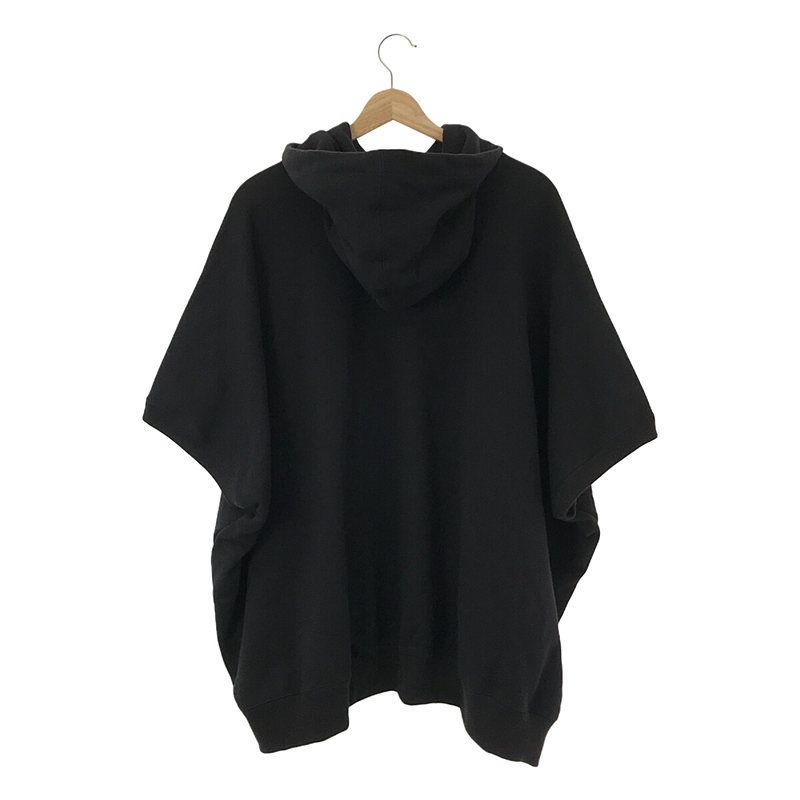 COMME des GARCONS / コムデギャルソン | CDG ロゴ プリント ポンチョ パーカー | S | ブラック | レディース COMME des GARCONS / コムデギャルソン | CDG ロゴ プリント ポンチョ