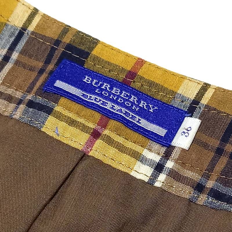 バーバリー ブルーレーベル 七分袖 チェック柄 ミニワンピース