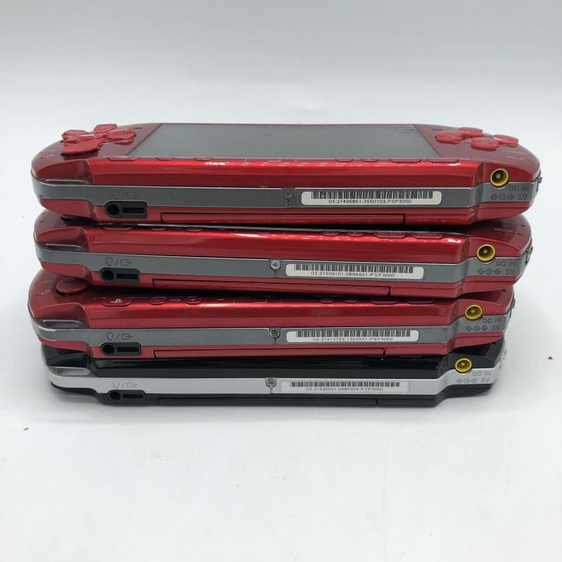 中古】本体S）ｼﾞｬﾝｸ)PSP-3000本体/ﾊﾞｯﾃﾘｰ無し/まとめ4台ｾｯﾄ/動作