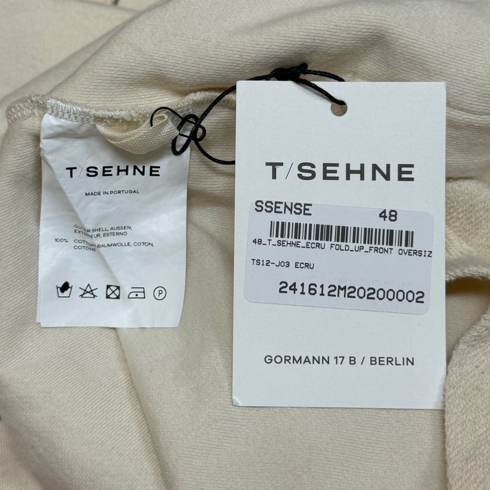 T/SEHNE 24SS FOLD-UP-FRONT パーカー 【公式通販】