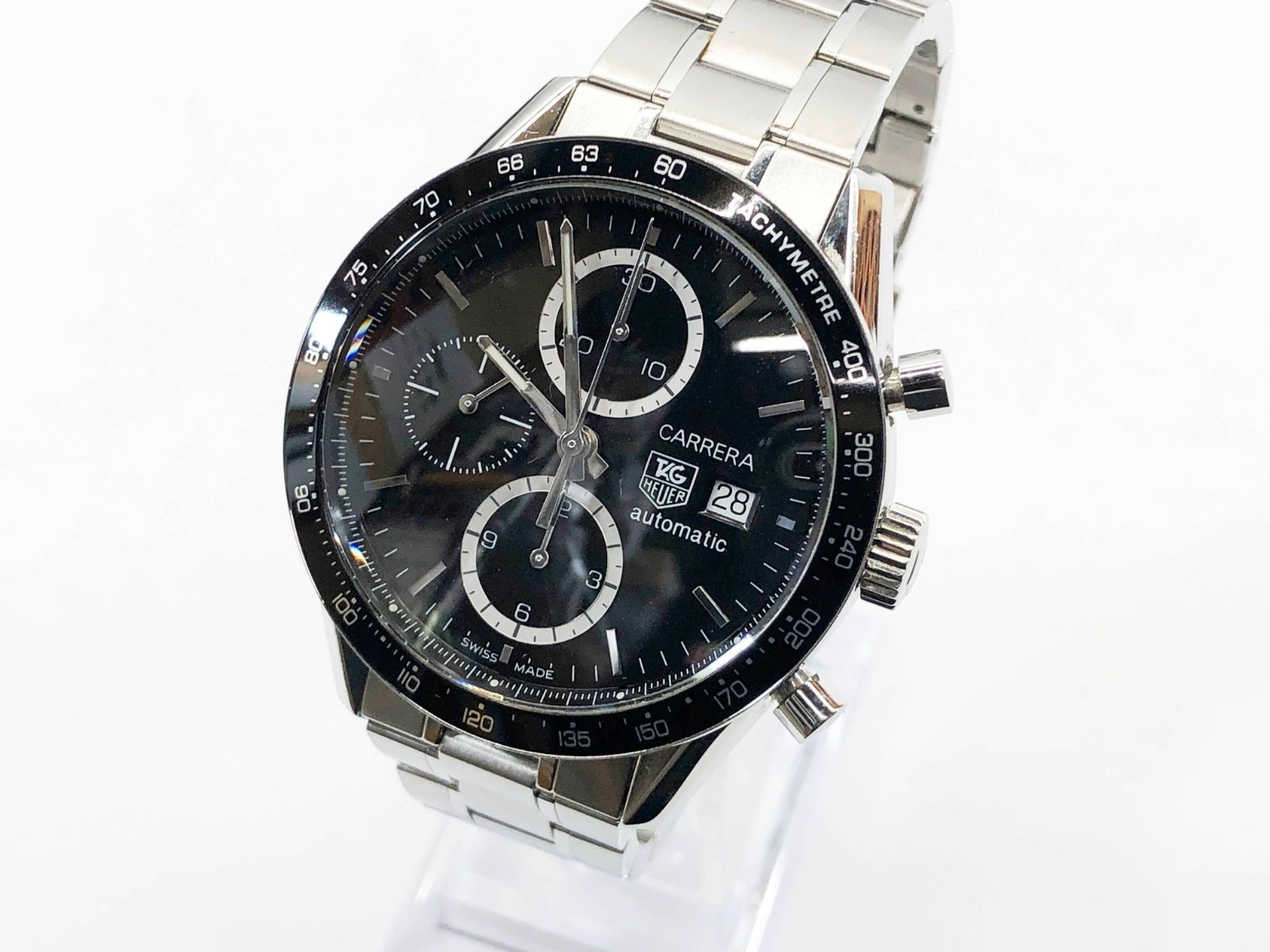 □TAG HEUER タグホイヤー カレラ キャリバー16 CV2010-2 ERE4711 自動巻き クロノグラフ 黒文字盤 腕時計 ケース付き  良品□ - メルカリ