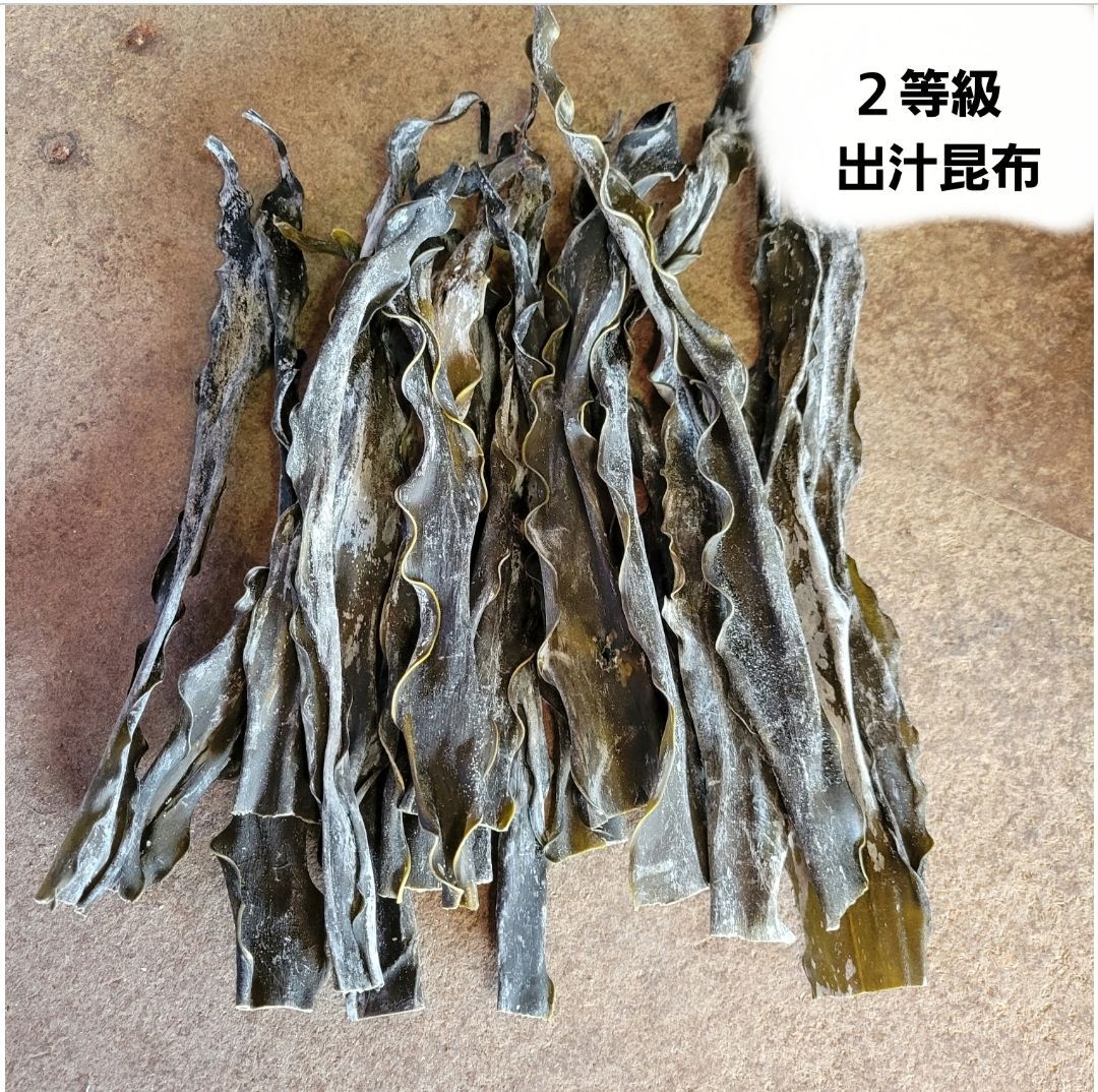 産地直送】北海道産天然◇２等級出汁昆布２００g◇天日干し - メルカリ