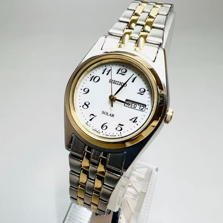 【新品】SEIKOセイコー ソーラー 定価3.2万円 ホワイト レディース腕時計