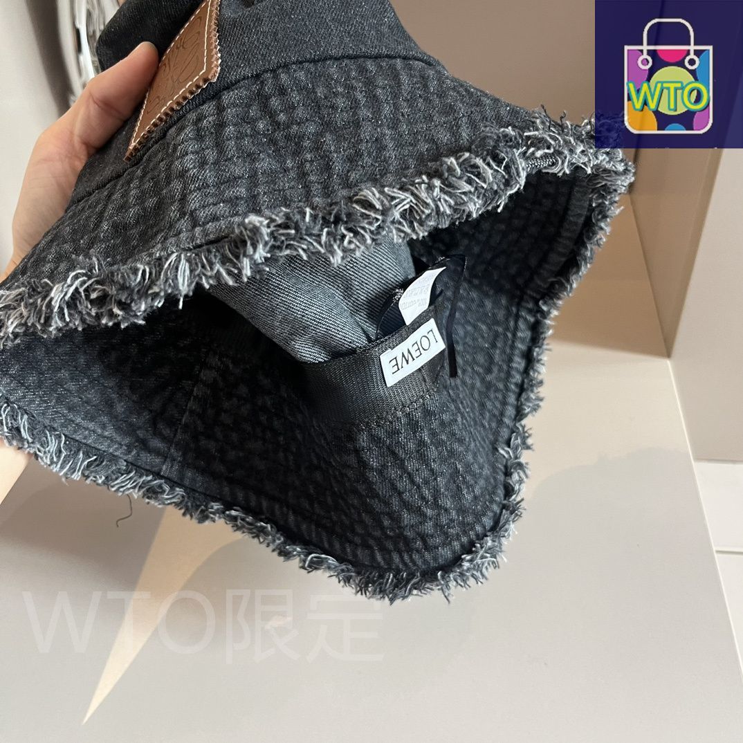 LOEWE デニムバケットハット　フィッシャーマンハット LOEWE デニムバケットハット フィッシャーマンハット フレイド