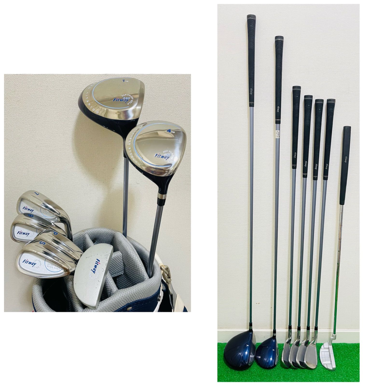 9144 fitway レディース ゴルフクラブ7本セット フレックスL 女性用 右利き キャディバッグ