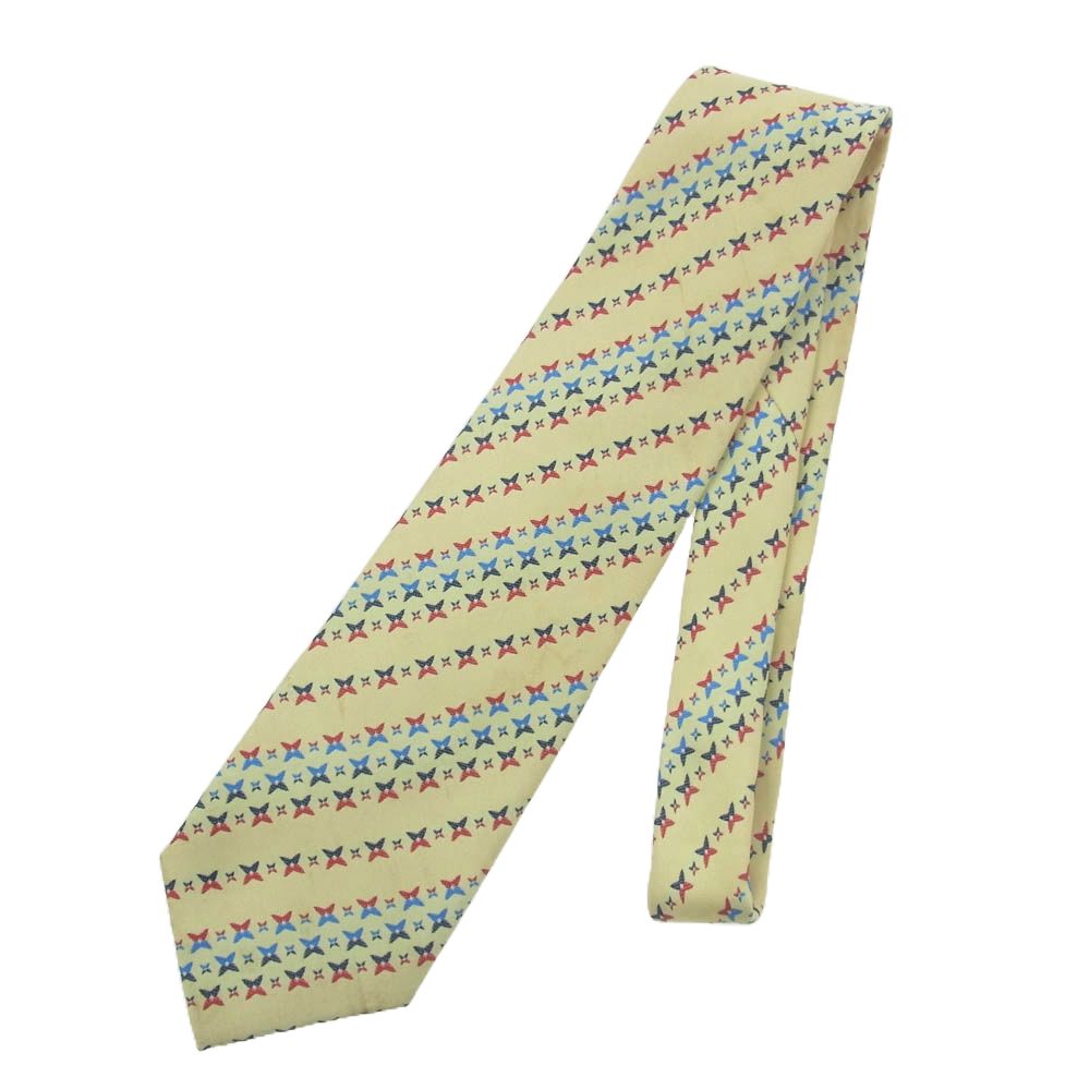 Louis Vuitton ベージュ モノグラムネクタイ LOUIS VUITTON ネクタイ イタリア製 シルク ルイ ヴィトン モノグラム