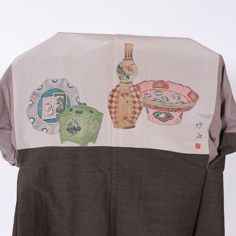 着物 メンズ 男真綿紬アンサンブル 茶 真綿引き 手織り /B120 - メルカリ 