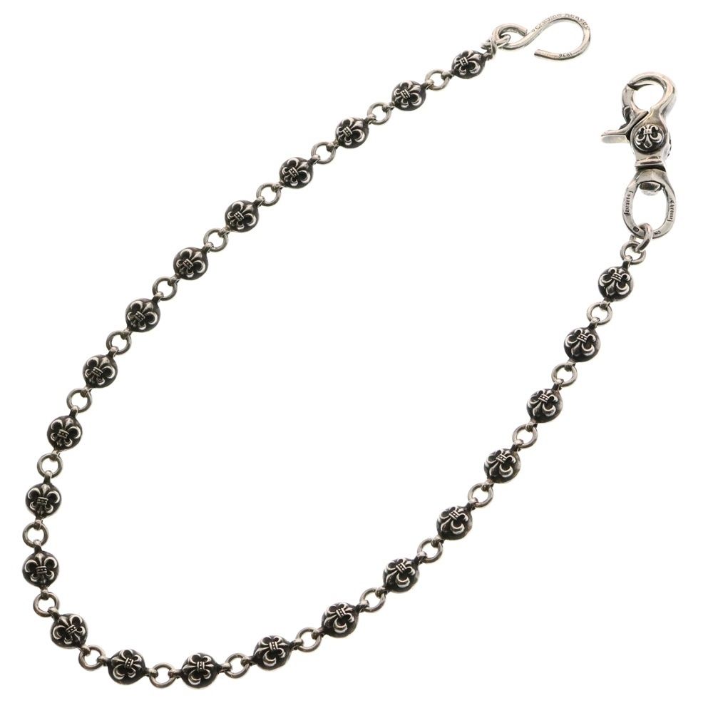 CHROME HEARTS (クロムハーツ) 2BALL LONG-S/1クリップロング#2 BSフレアボール ウォレットチェーン シルバー