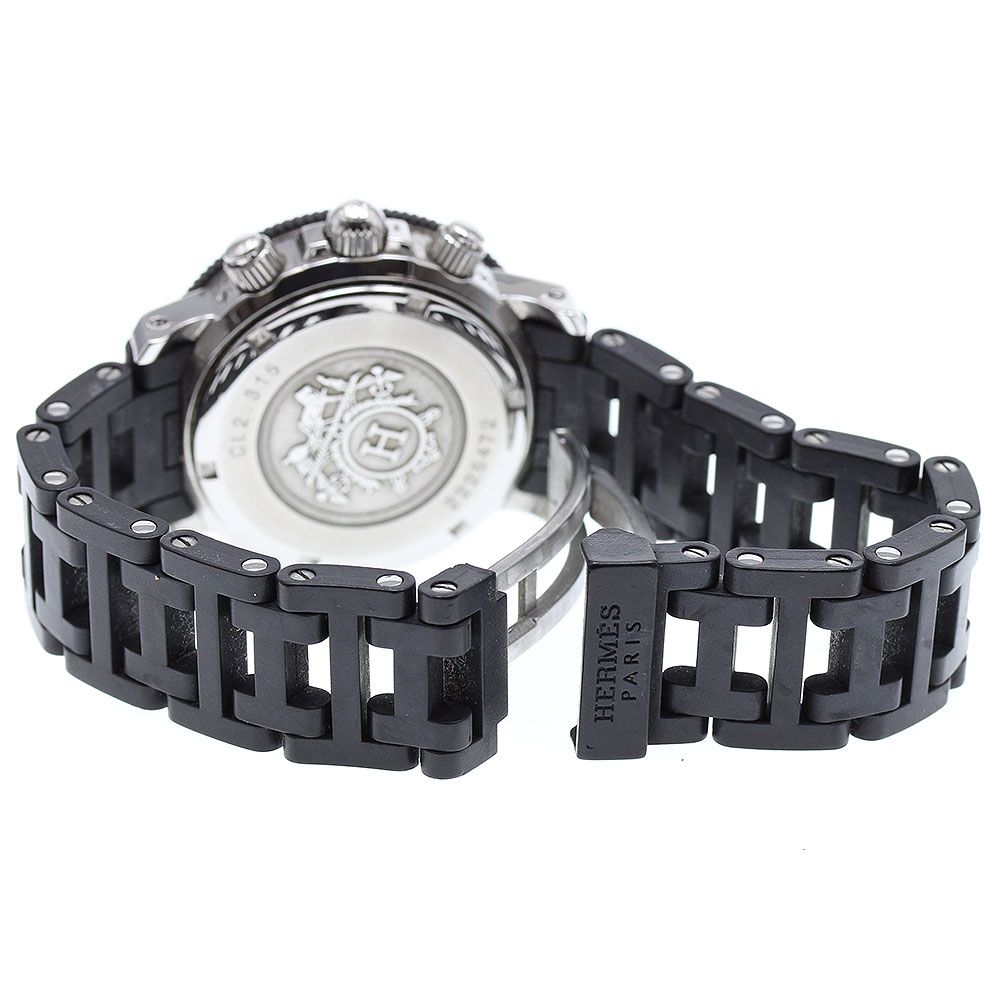 HERMES クロノグラフ クリッパーダイバー クォーツ 腕時計 CL2.315 HERMES 美品 エルメス クリッパーダイバー クロノグラフ