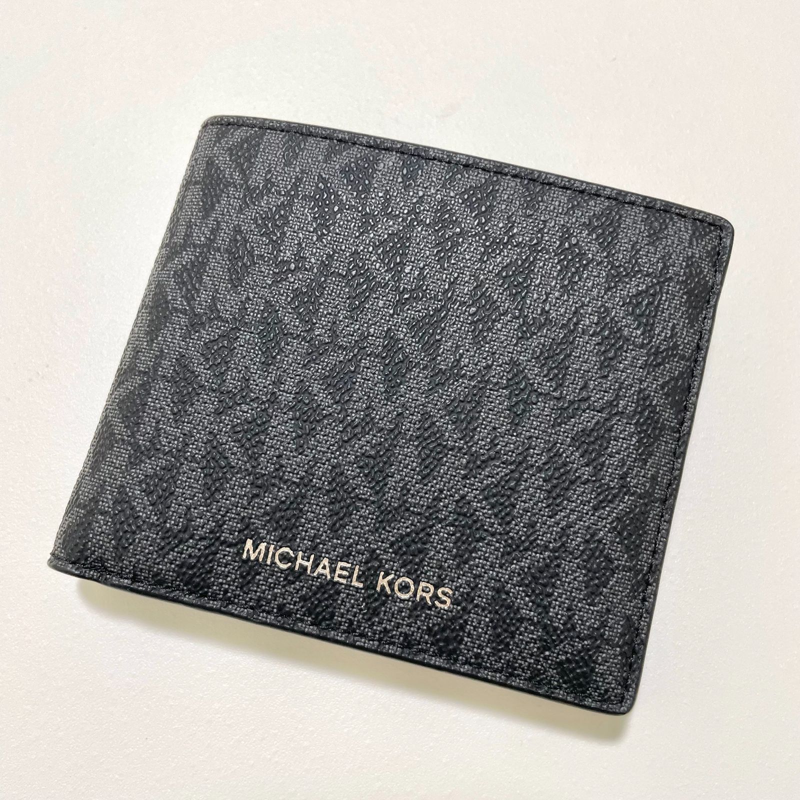 マイケルコース 財布 ウォレット 二つ折り シグネチャー メンズ 黒 ブラック MICHAEL KORS 財布 COOPER フォリオ ウォレット - MK