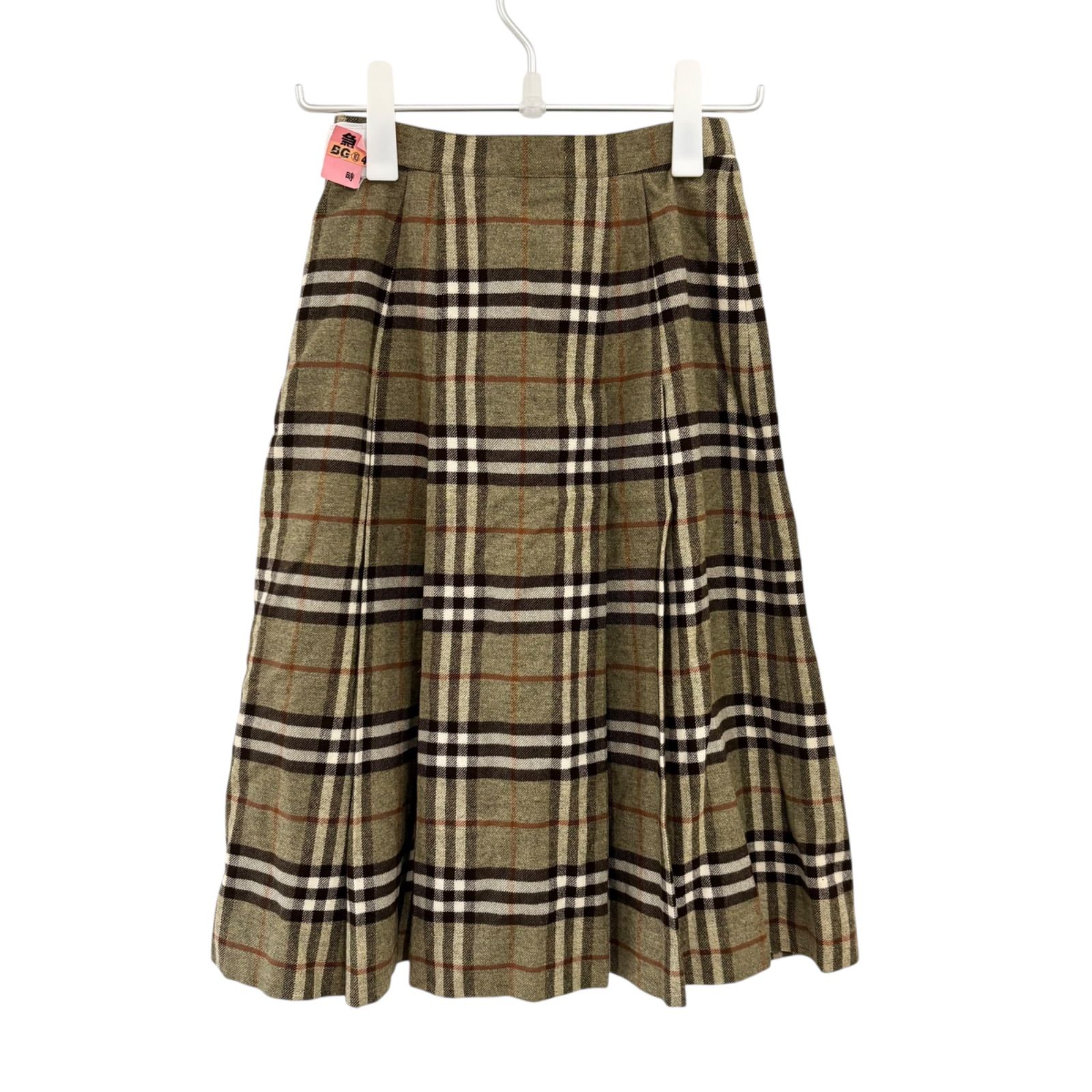 【BURBERRYS】スカート Z1559 BURBERRY バーバリー ウール ノバチェック柄プリーツスカート