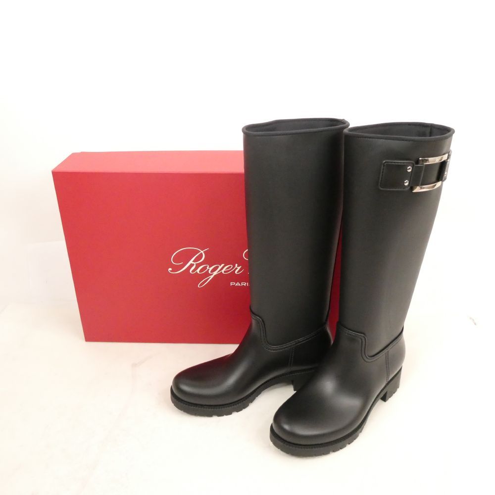 美品 Roger Vivier ロジェヴィヴィエ レインブーツ 1点 38 25cm