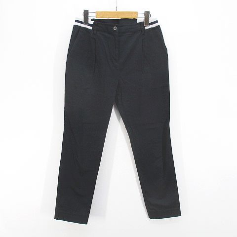 ブランベール blancvert ロングパンツ 36 ネイビー 紺系 ジップフライ 