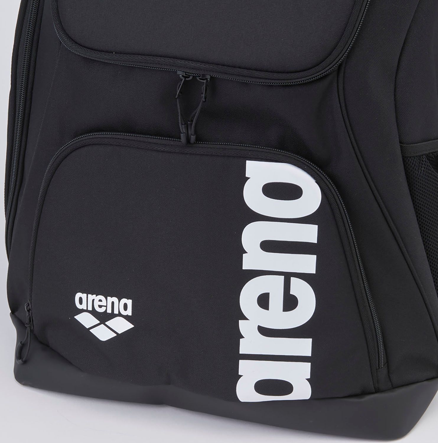 おすすめ アリーナ arena スイミング バックパック 競泳 プール デイパック リュック クラブ チーム 部活 ジム トレーニング カバン 水泳用品 通学 部活 35L 収納 メッシュポケット 撥水 AS5SBP11U BKWH ブラック×ホワイト 通常の