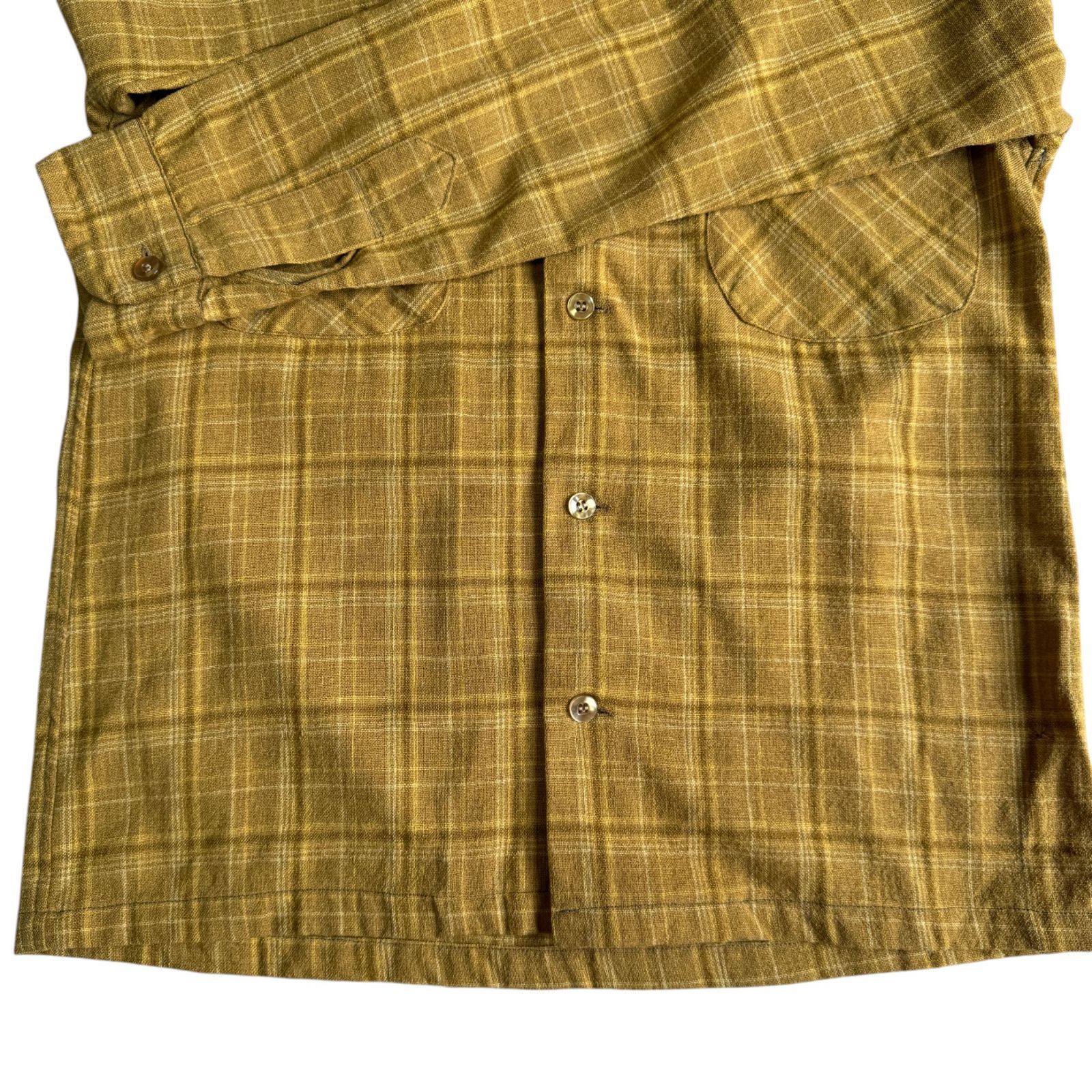 【入手困難】ペンドルトン 60s マスタードイエロー ボードシャツ 単色 無地 60s Pendleton ペンドルトン ボードシャツ BoardShirt Lサイズ