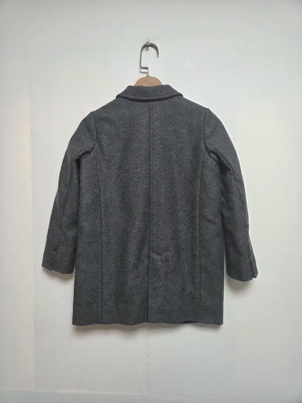 ボンポワン 男の子 ウール ブレンド ベーシック コート グレー 8A