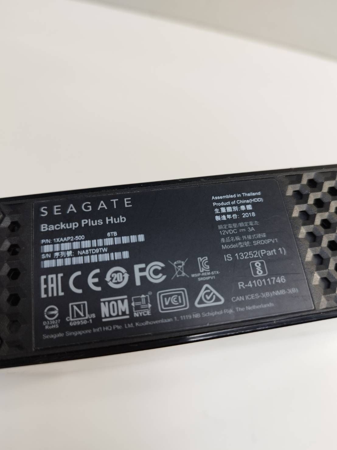 6TB 外付けHDD