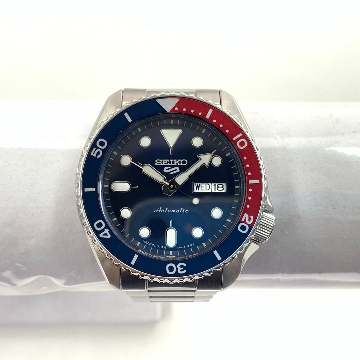 〇〇SEIKO セイコー 5スポーツ 自動巻き 腕時計 4R36-07G0 ブルー x 