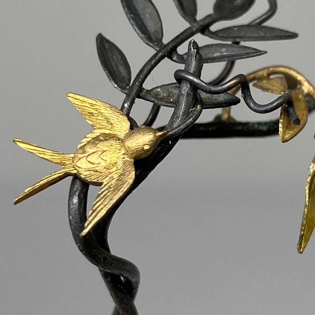 江戸期 金工 上手鳥簪 6g 東Y6-0605 1Fトヒチ