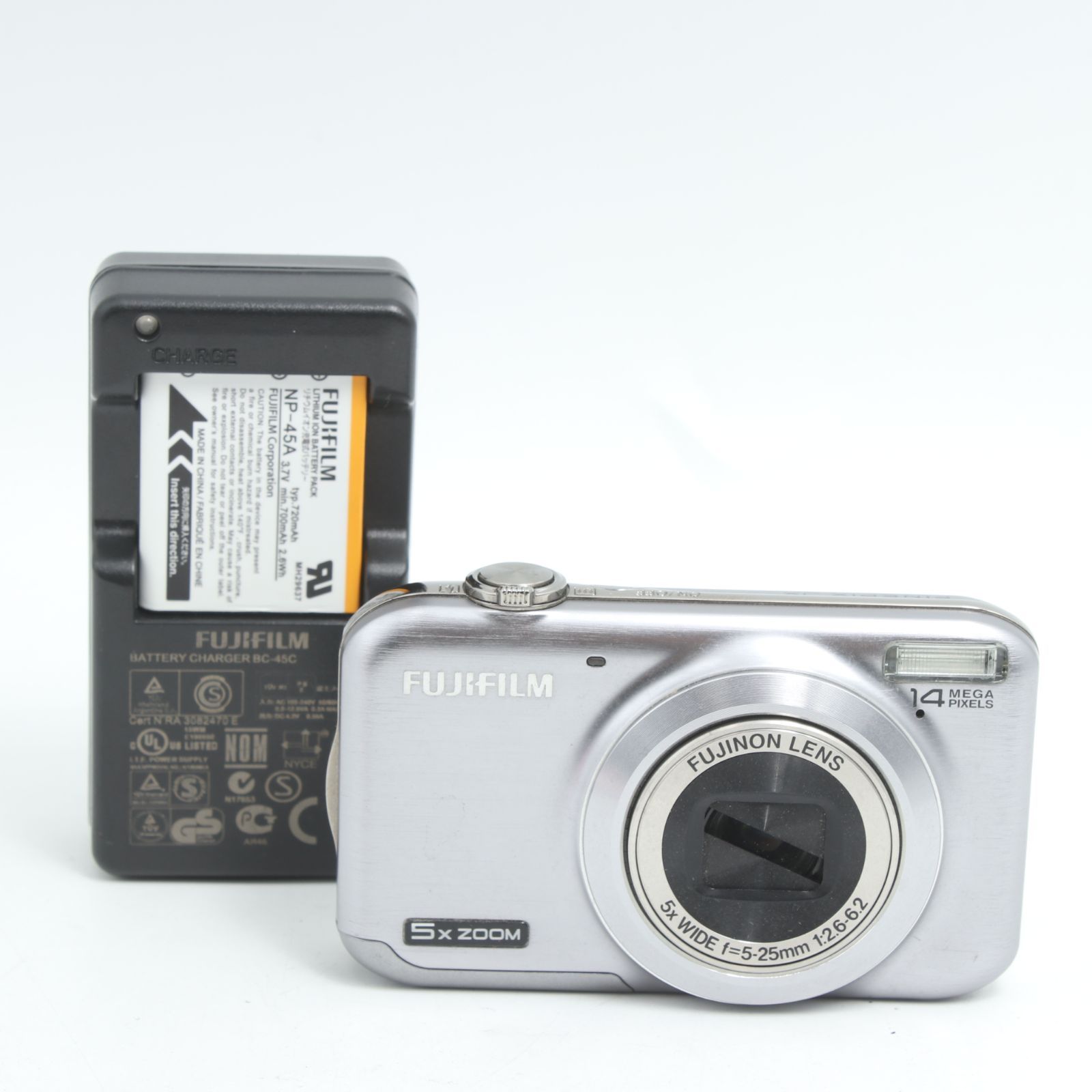 【美品】FUJIFILM FINEPIX JX300 シルバー　動作確認済 FUJIFILM FinePix JX300 Silver 14 MP Digital Camera - Newegg.com