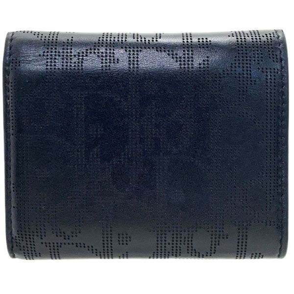 クリスチャン ディオール 財布 オブリーク ギャラクシー 三つ折り財布 レザー 革 ブラック 黒 Christian Dior ロゴ パンチング Wホック財布 両開き財布 コンパクト財布 ミニ財布 ミニウォレット ウォレット サイフ C.Dior