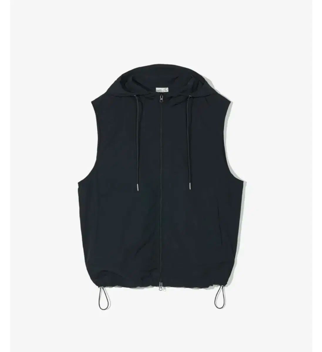 PARTIMENTO パルティメント ウィンド 繊維 フード ベスト ダーク ネイビー
