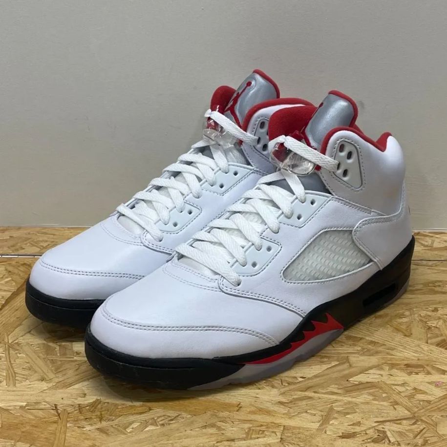 NIKE AIR JORDAN 5 RETRO FIRE RED 2020 ナイキ エア ジョーダン ファイブ レトロ ファイア レッド 白 赤 黒  27.5cm DA1911 102 スラムダンク 流川 - メルカリ