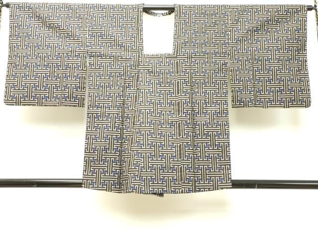 平和屋着物○希少 本場大島紬 龍郷絣 秋名バラ 羽織・道中着セット