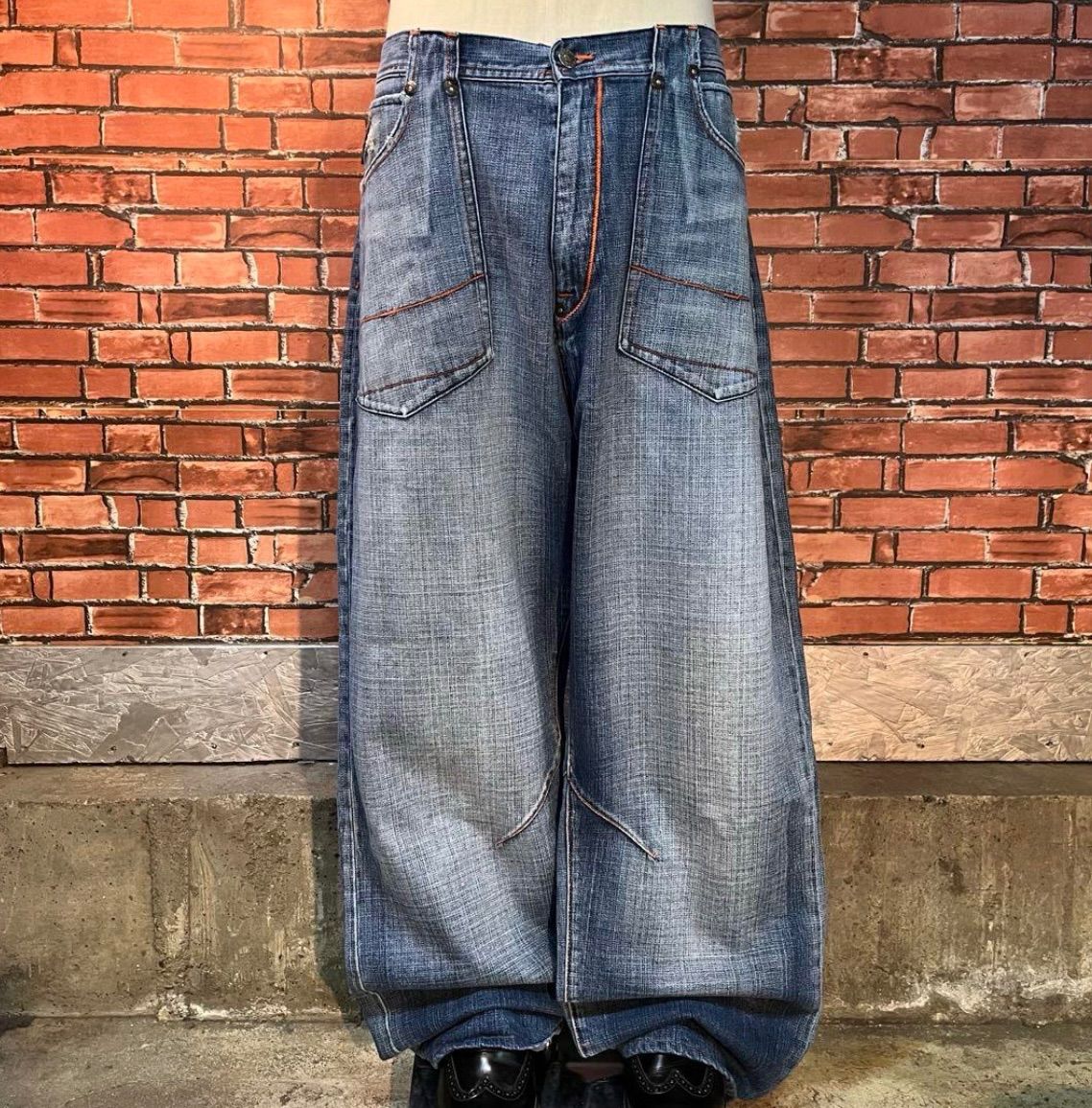 USA古着 akademiks デニムパンツ 極太 バギー フェード Y2K USA古着 akademiks デニムパンツ 極太 バギー フェード Y2K