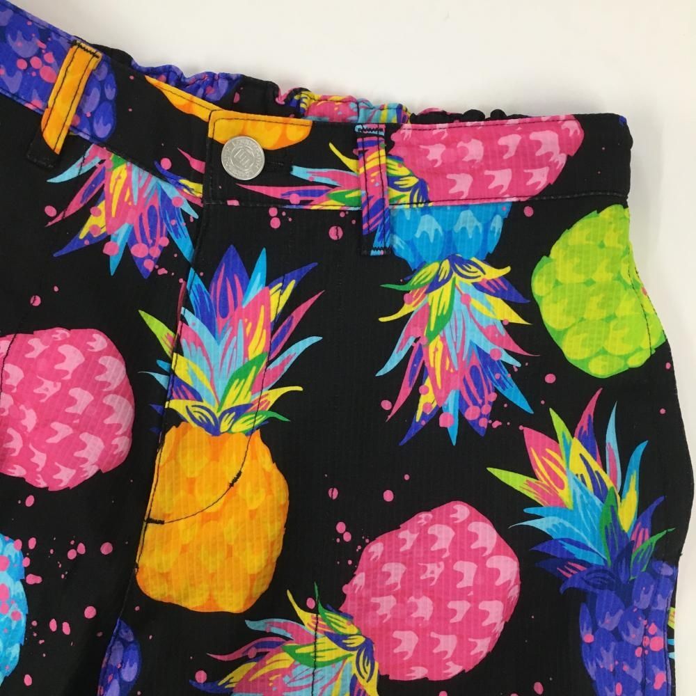 新品未使用✨ラウドマウス パイナップル メンズゴルフウェア ハーフパンツ XXL LOUDMOUTH ラウドマウス ハーフパンツ 黒×マルチ エレクトリック