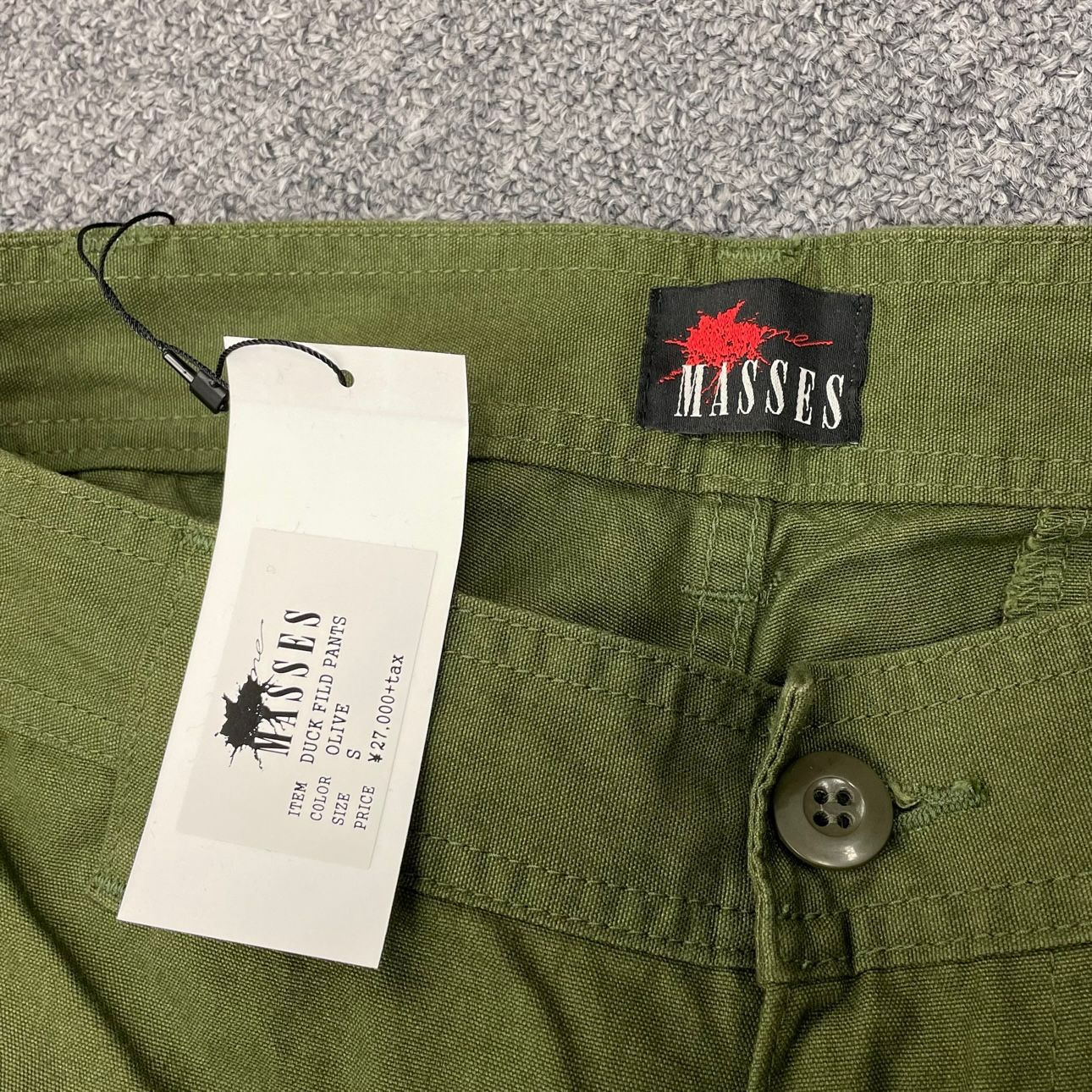 MASSES DUCK FILD PANTS パンツ マシス オリーブ S - メルカリ
