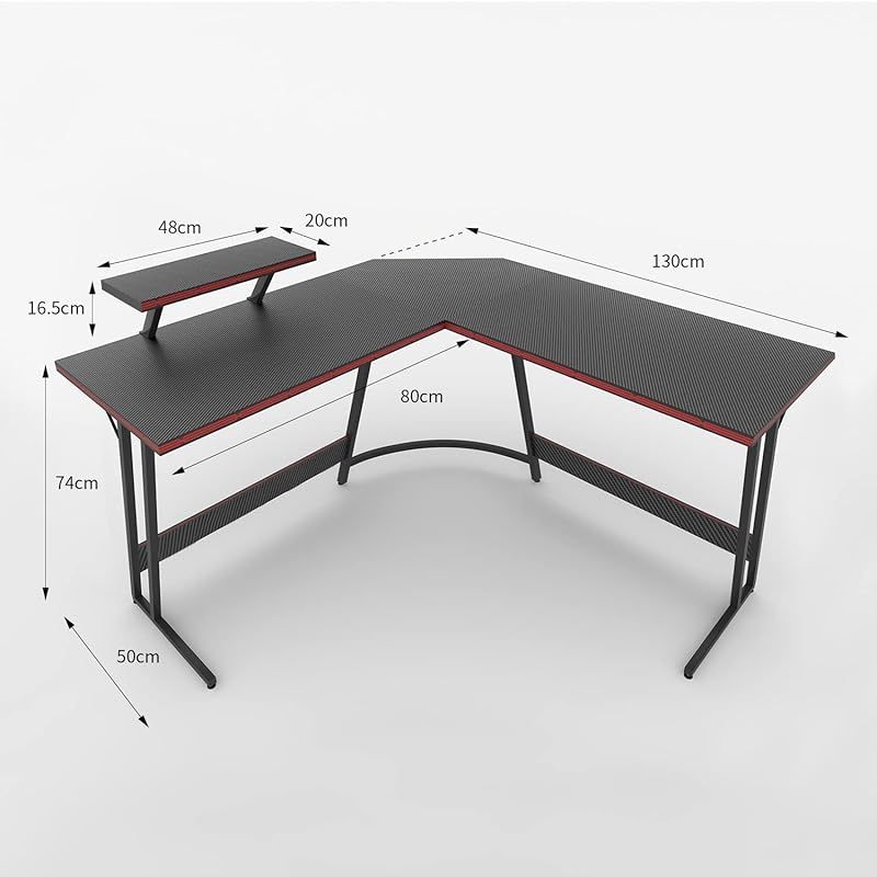 パソコン台 ☆ 卓上 パソコンデスク　パーツ売り可 ヤマダモール | Victone L字 ゲーミングデスク 「メーカー一年