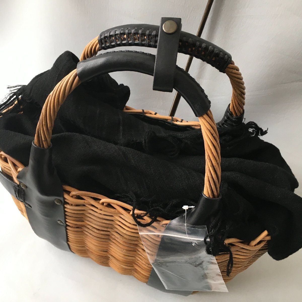 エバゴス 紅藤かごバック 希少 ebagos かごバッグ ビニール編み 紅藤