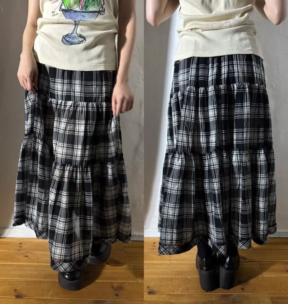 COMME des GARCONS コム デ ギャルソン チェック柄 スカート