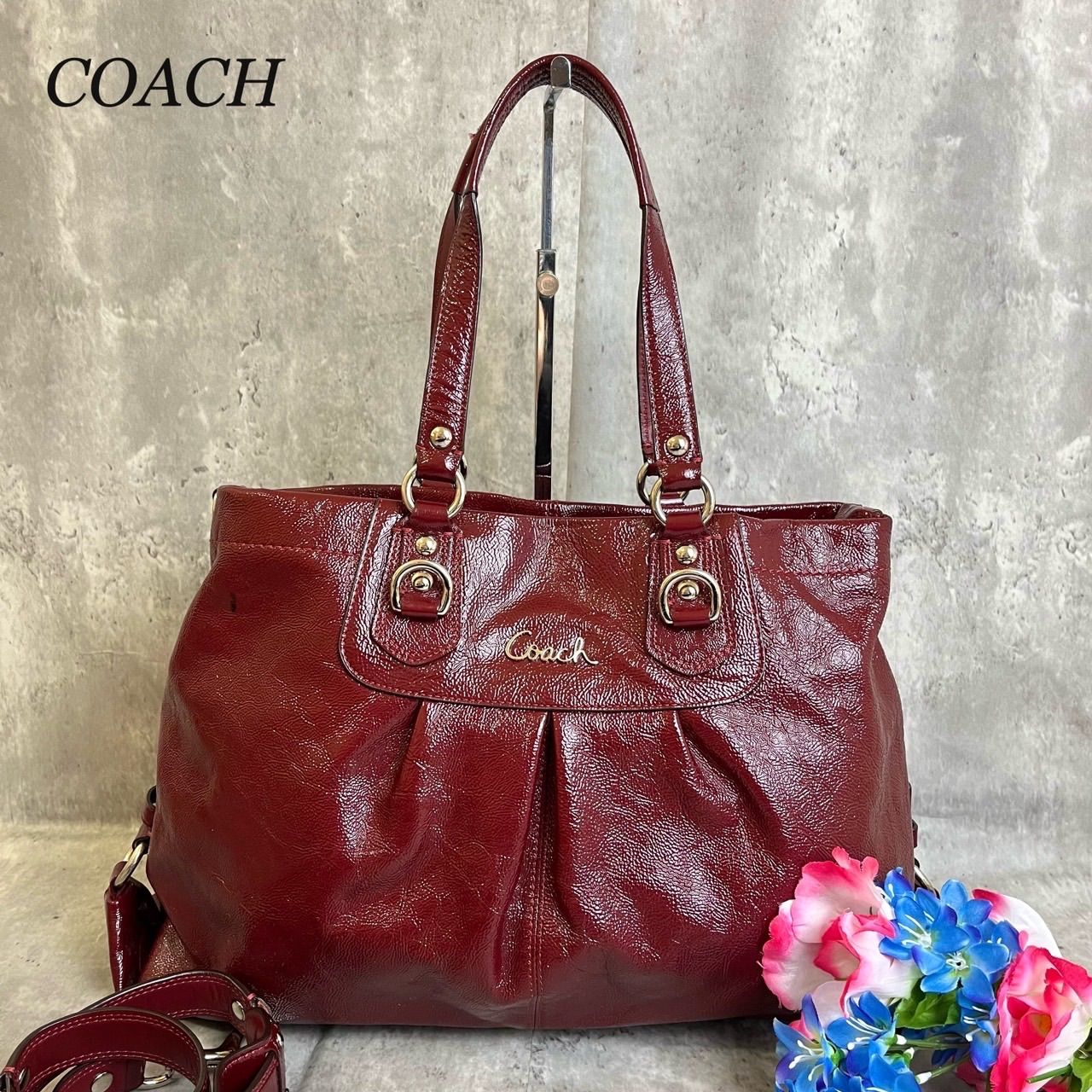 ✨良品✨ COACH コーチ 2way ショルダーバッグ トートバッグ シルバー 