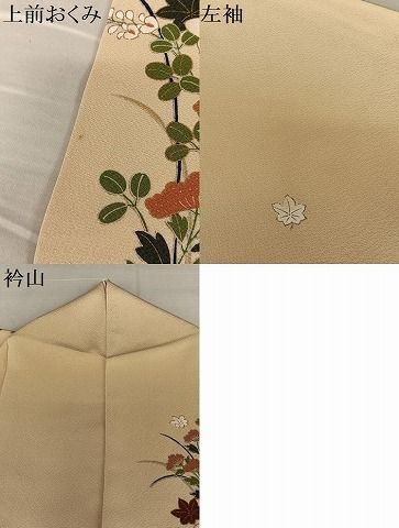 平和屋着物○ファッションデザイナー 花井幸子 訪問着 駒刺繍 草花文