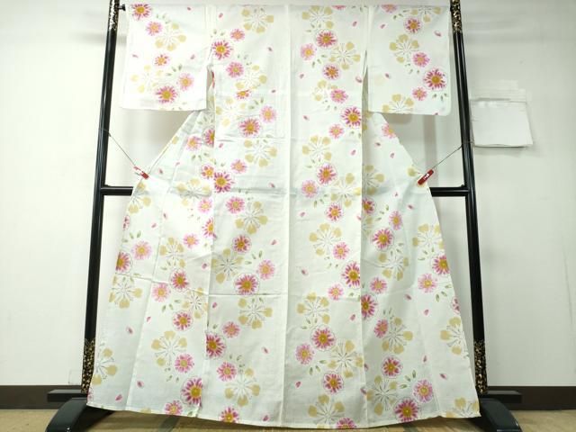 平和屋着物∴夏物 浴衣 有松鳴海絞り 番傘 綿 逸品 CAAW0909ng