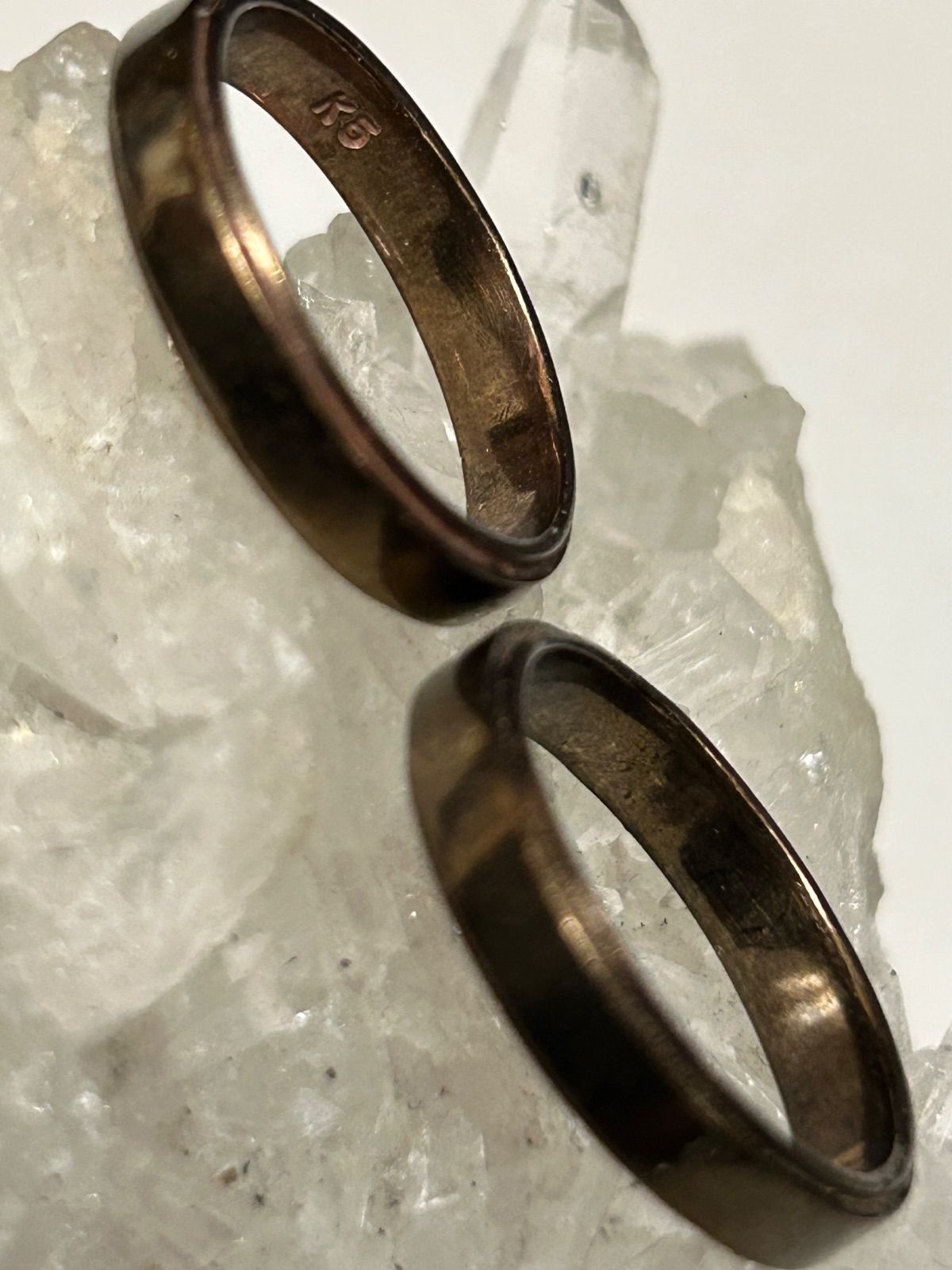 在庫2000年代初期K5刻印GOLDプレーンモデルRING黄金サイズ18号