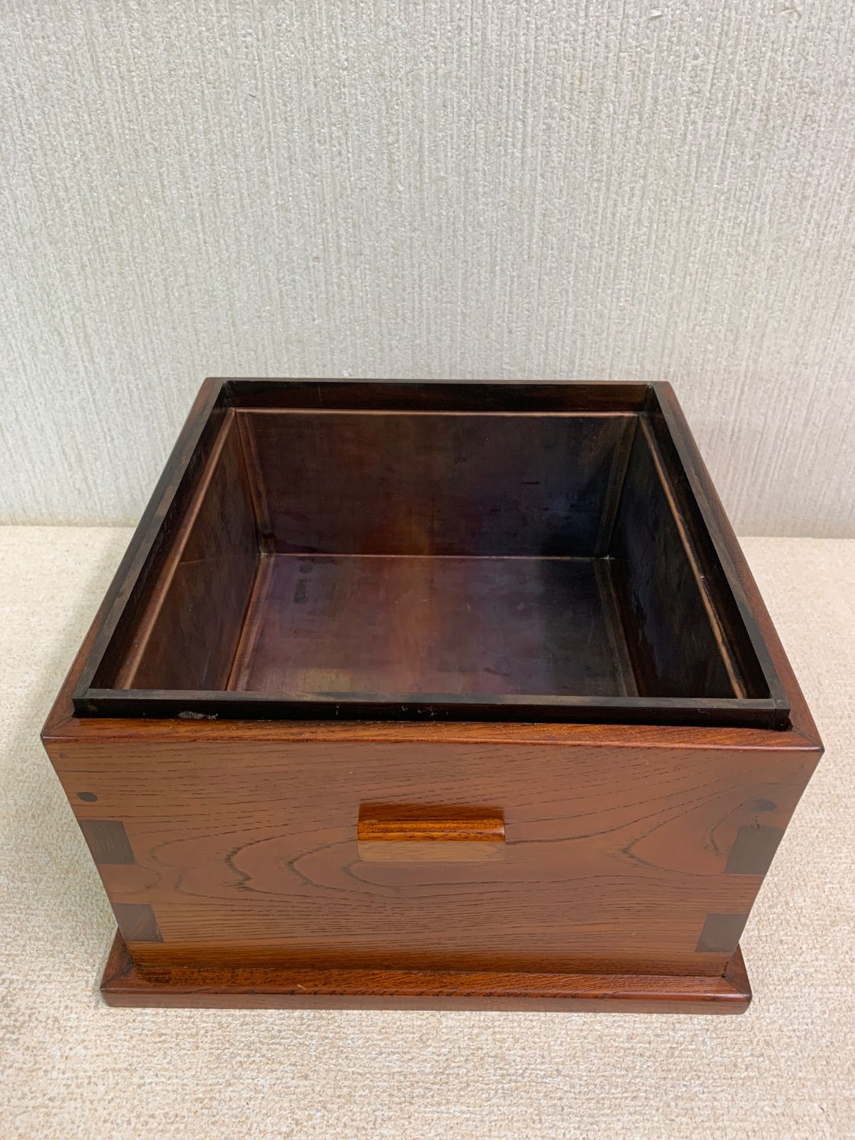 フォロー割対象商品】 木製角火鉢 茶道具 古民具 古道具 ヴィンテージ