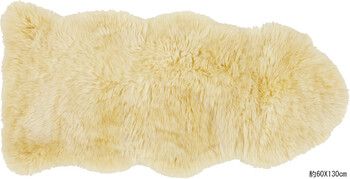 ムートンフリース 約60×90cm 長毛 厚手 M 511 F ベージュ