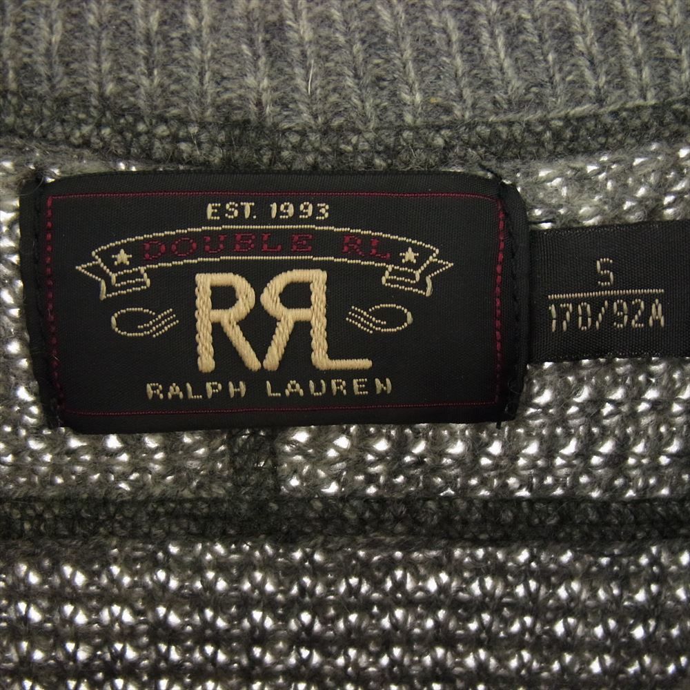 RRL ダブルアールエル ニット カシミヤ100％ 黒タグ 前V ローゲージ ワッフル ニット グレー系 S【中古】 - メルカリ