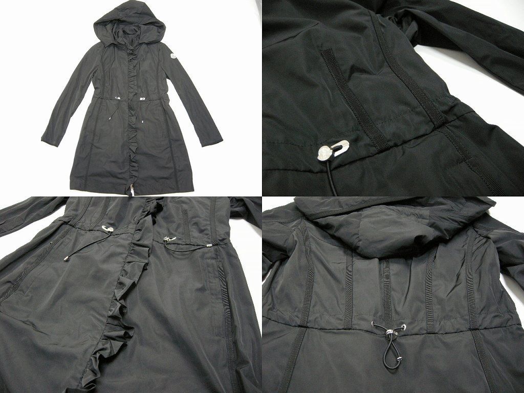 サイズ4□新品□モンクレール OUTREMER フリル付きナイロンコート 