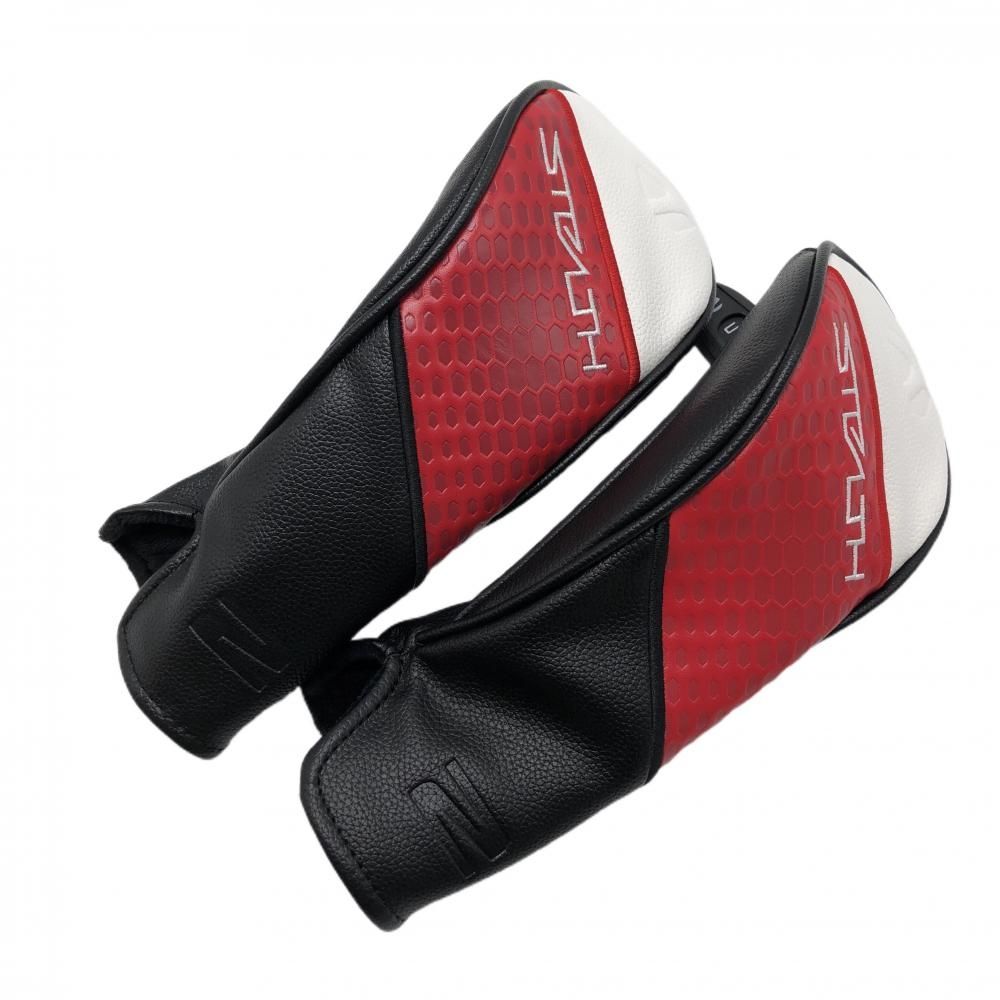 【超美品】テーラーメイド ヘッドカバー2点セット（UT×2）黒×レッド ユーティリティゴルフ TaylorMade