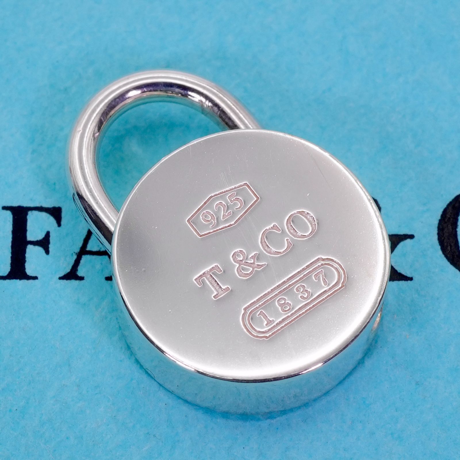 極美品ティファニー ラウンドカデナ 1837ロゴ ネックレストップ25-1186