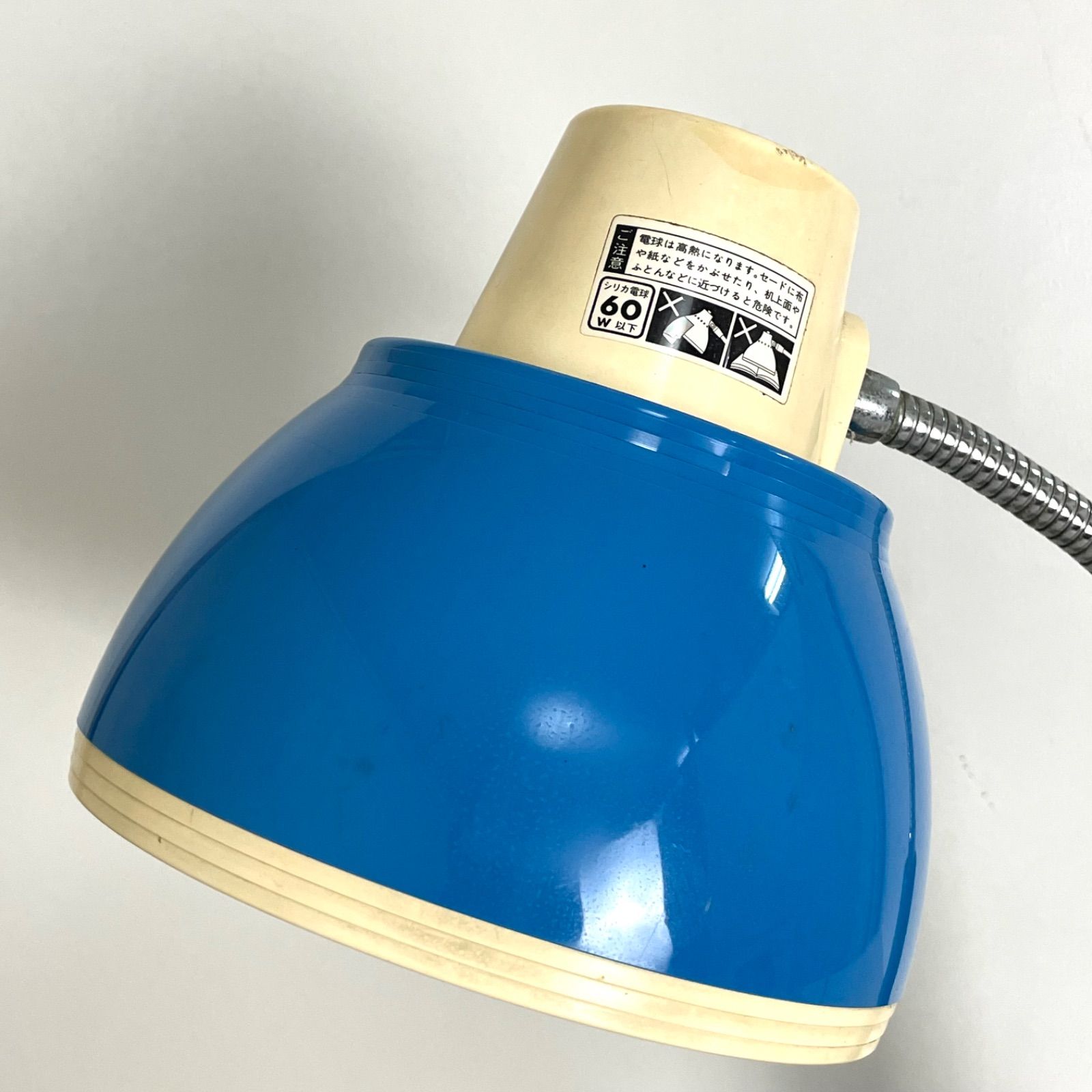 M0929B 昭和レトロ National デスクライト LB-618-B ブルー ボタン式