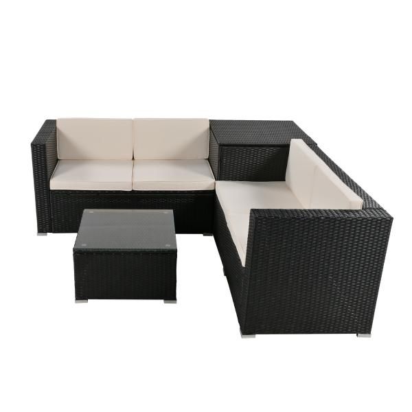 ラタン調 ガーデンファニチャー 4点 クッション付き 収納付き ガーデン 家具 アウトドア ソファーセット ラタン調 ホテル カフェ ベランダ 爆買 WWW_GEBZETESISAT_COM_TR