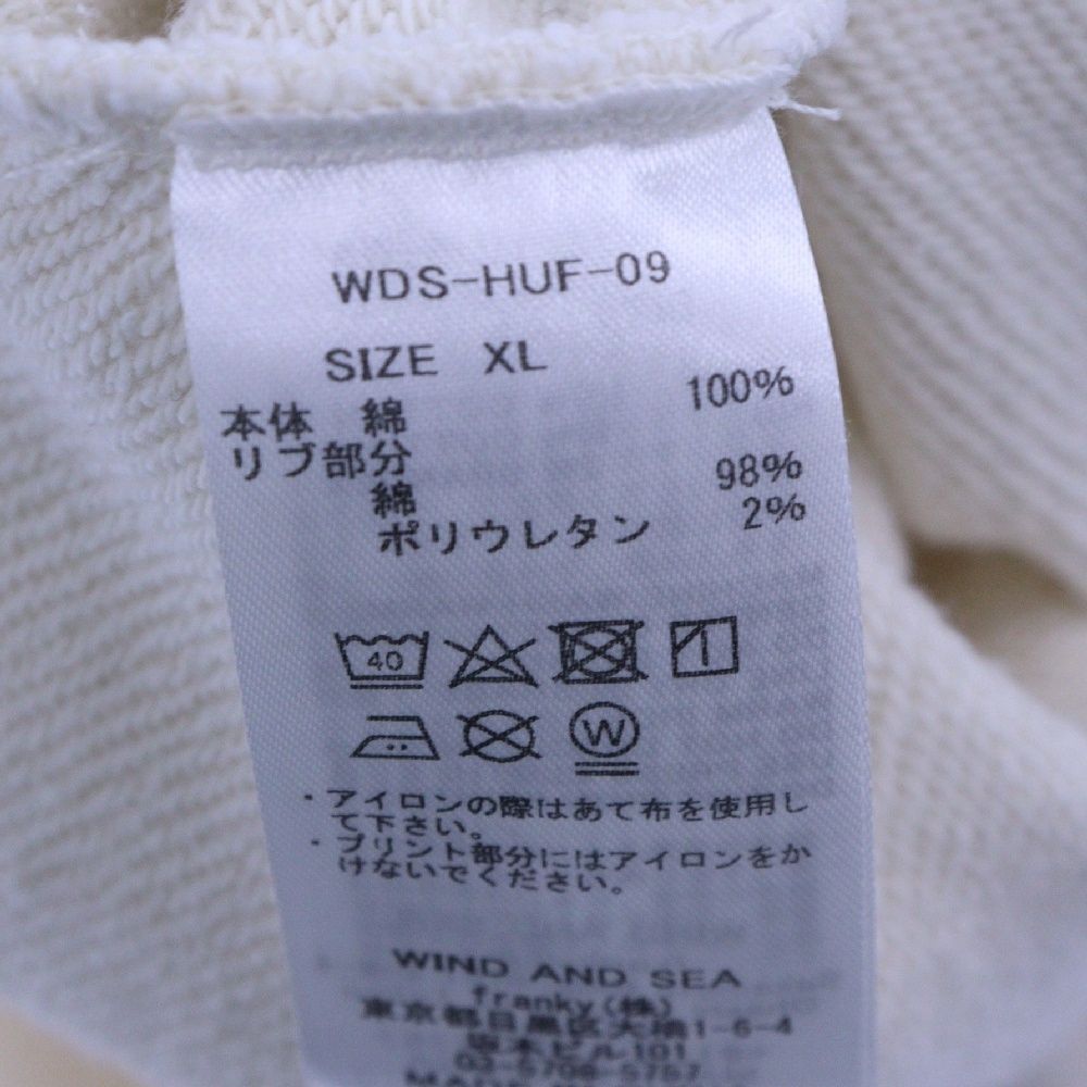 HUF (ハフ) ×WIND AND SEA CREW SWEAT ウィンダンシー スタープリント クルーネック スウェット トレーナー アイボリー  WDS-HUF-09 - メルカリ